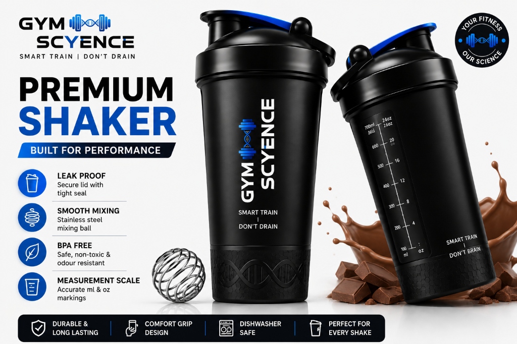 Gymscyence Premium Shaker - Stealth Black